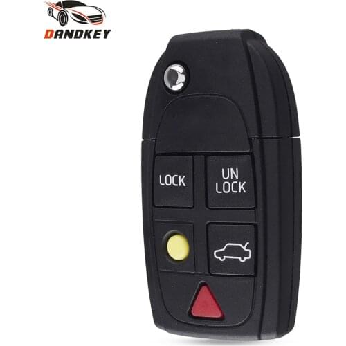 Dandkey Modified Switchblade Key 4/5 Button Remote Key Flip Key Fob Case For Volvo S40 V40 S70 C70 V70 S80 Free Shipping