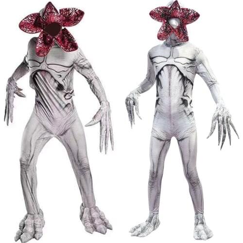2020 Stranger Things Halloween Costume for Kids Man-eater Flower Scary Cosplay Carnival Party Creepy Clothes Mask for Boys Girls