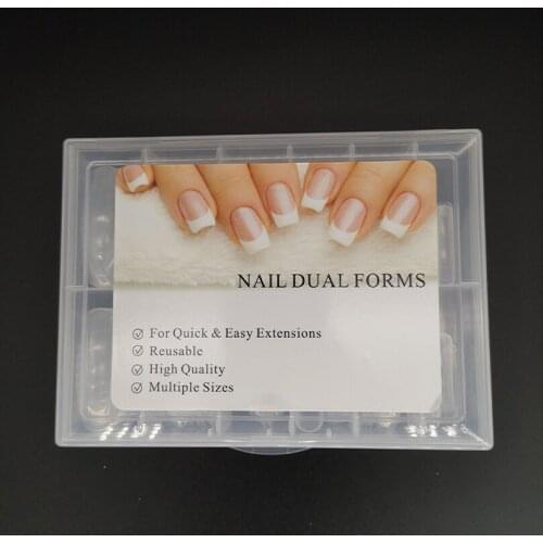 Nail Dual Forms Tips Quick Building Gel Mold Nail Extension DIY Finger Nails Art Salon Accessoires Manicure Tools Pro 2020 New