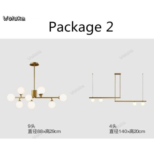 All copper modern minimalist lighting atmosphere home living room dining room bedroom chandelier CD50 W07