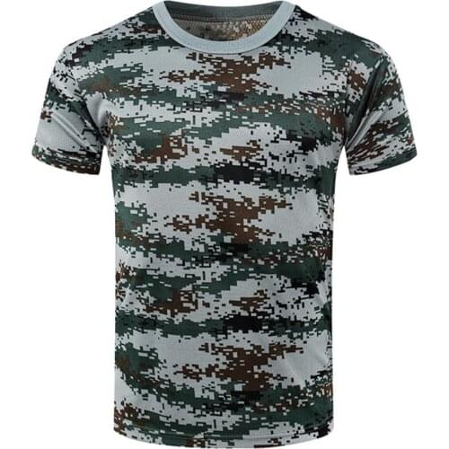Fashion Students Unisex Summer Camouflage Military Combat T-Shirt Short Sleeve Blouse Hot