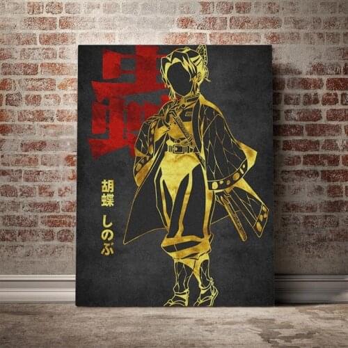 Canvas Wall Art HD Print Poster Animation Home Decoration Painting Shinobu Kocho Demon Slayer For Bedroom Modular Pictures Frame