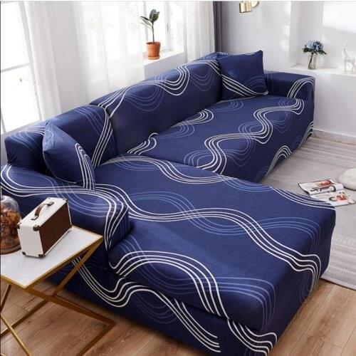 2021 New Printed L Shape Sofa Covers for Living Room Sofa Protector Anti-dust Elastic Stretch Covers for Corner Sofa Cover F8542