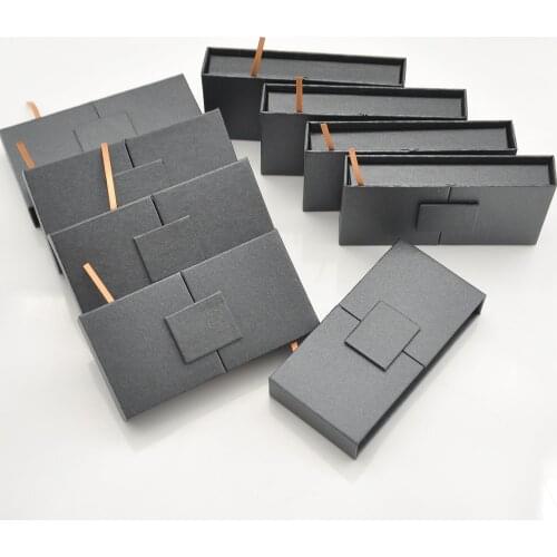 Wholesale Black False Eyelashes Package Eyelash Packaging Book Box Custom Logo Lash Boxes Packaging Mink Lashes Makeup Case Bulk