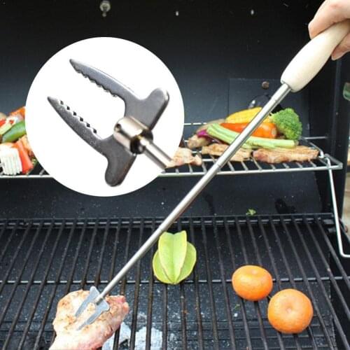 Stainless Steel BBQ Forks Camping Campfire Camping Accessories Telescoping Roasting Dog Tools Fire Skewers Sticks Pit Hot F W0I8