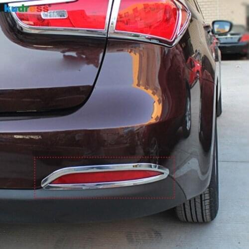 For KIA Forte Cerato K3 2013 2014 2015 ABS Chrome Rear Tail Fog Lamp Light Cover Trim Lamp Shade Frame Exterior Accessories 2pcs