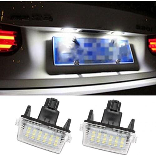 1 Pair Car Auto LED Number License Plate Light Lamp Fit for Toyota Corolla Camry Yaris Vios Auris