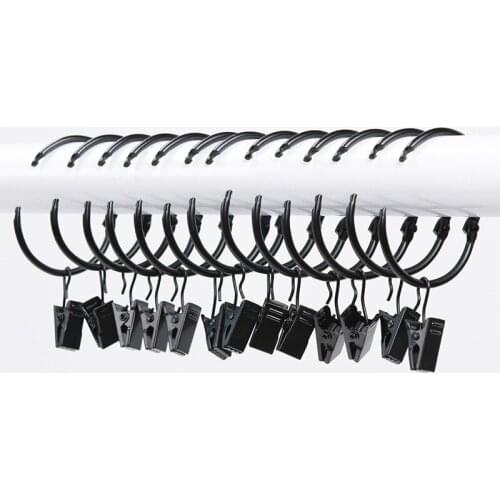 10pcs Metal Openable Curtain Rings Clips Heavy Duty Rustproof Decorative Drapery Hangers Curtain Ring Buckle Window Accessories