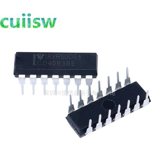 100PCS CD4093 CD4093BE 4093 DIP-14 TI CHIP IC