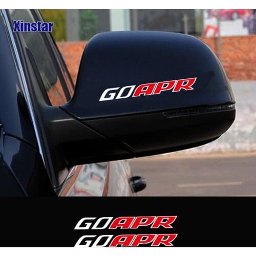 2pcs Car Rearview Mirror Sticker For Apr Volkswagen Golf7 Passat B5 B6 B7 Golf MK4 MK6 MK7 CC R20 R32 R36