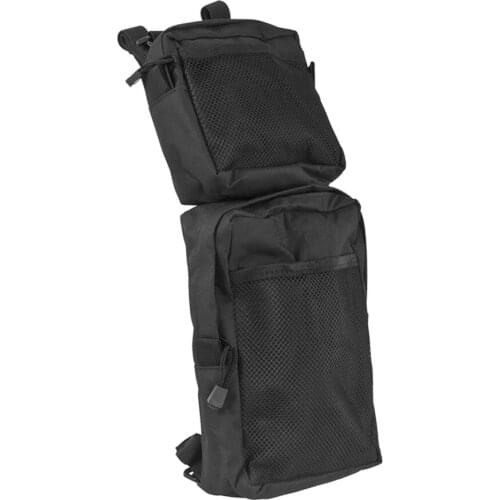 2pcs Saddlebag Organizer Waterproof Canvas Storage Bags - Black