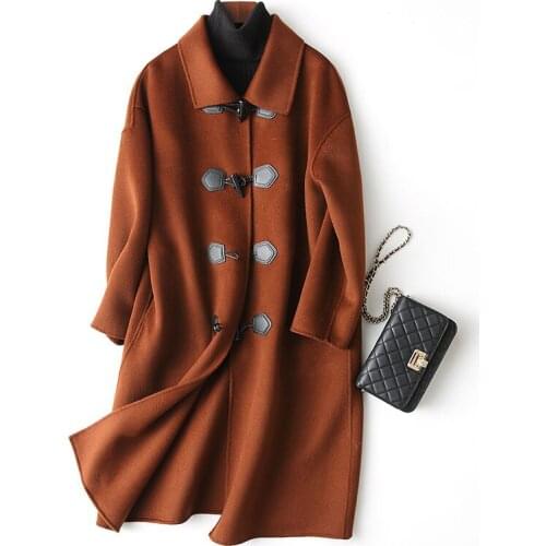 2020 New Spring Female England Style Double-sided Wool Coat Women Autumn Winter Jacket casacos 38520 WYQ1201