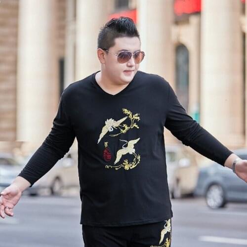 2020 plus size 8XL 7XL 6XL 5XL T-Shirt Men Spring Autumn New Long Sleeve T Shirt Men Brand Soft Pure Cotton Slim Fit Tee Shirts