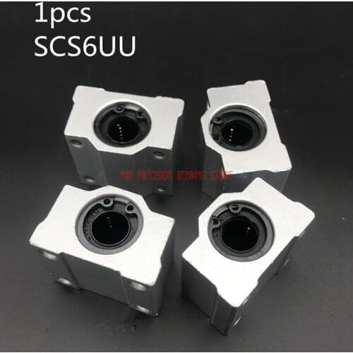 2021 Limited AXK Cnc Router Parts Linear Rail Hot Sale 1pc Sc6uu Scs6uu 6mm Linear Ball Bearing Block Cnc Router