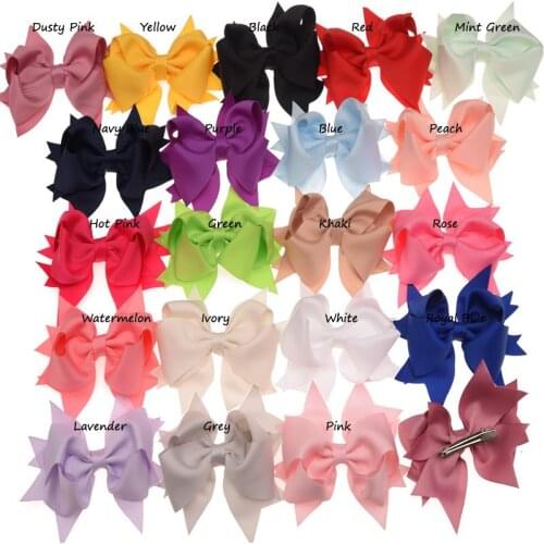 48pcs Fashion Bowknot 10cm Ribbon Bows Barrette Accessory Chic Headwear Accessory Boutique Hair bow Hairpin Hair Accessories