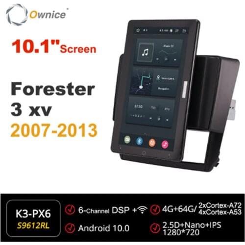 Ownice 720P Android 10.0 Car Radio For Subaru Forester 3 xv 2007 - 2013 GPS Multimedia Player Head Unit 10.1" IPS Rotatable
