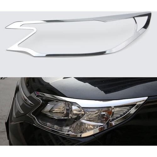 Car Chrome Front Headlight Lamps Cover Frame Bezel Decal For Honda CRV CR-V 2012 2013 2014 Car Styling Decoration Accessories