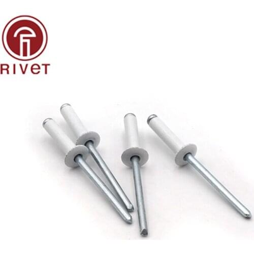 White Open End Blind Rivets 4.8x6/8/9/10/11/12/13/14/15/16/18/20/21mm Round Head Aluminium Steel Pop Rivet Dome Head Rivets