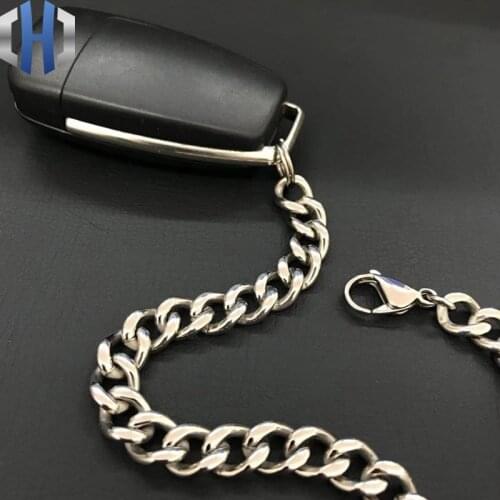 Pure Titanium Denim Chain Men And Women Key Chain Key Ring Waist Hanging Creative Car Anti-lost Pet Chain