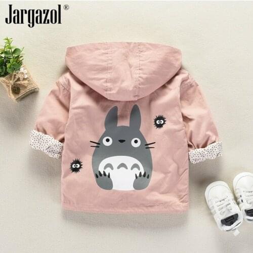 Baby Girl Child Clothing Windbreaker Jacket for A Girls Clothes Newborns Babies Outfits Hooded Outerwear Spring Kid Cartoon Coat