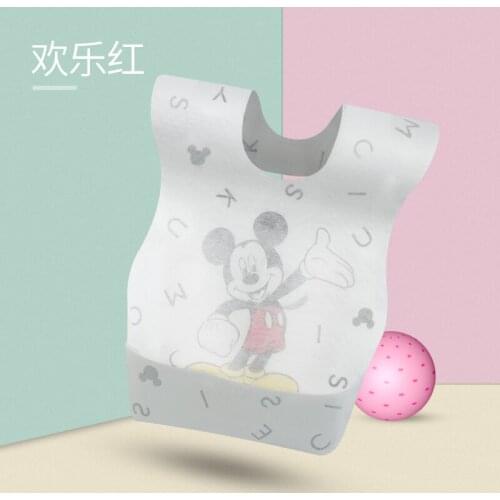 Disney 20pcs Baby Bibs Cute Cartoon Pattern Toddler Baby Cotton Saliva Towel Cotton Fit 0-3 Years Old Infant Burp Cloths Feeding
