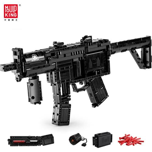 MOULD KING Military Series Bricks The MP5 Submachine Gun SWAT Gun Model Sets Building Blocks Boys Kids Toys MOC Christmas Gifts