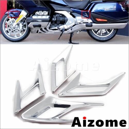 Chrome Motorcycle Front & Rear Fender Vent Decoration Trims For Honda GoldWing DCT Tour Airbag Gold Wing GL1800 2018 2019 2020