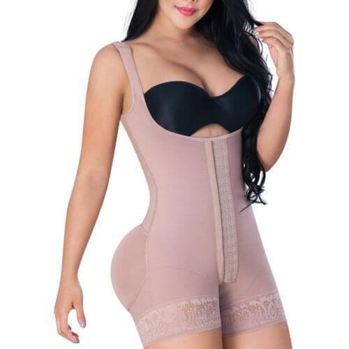 WomenS Bodyshaper Butt Lifter Skims Open Bust Hook And Eye Closure Tummy Control Adjustable Wide Shoulder Strap Lace Shapewear
