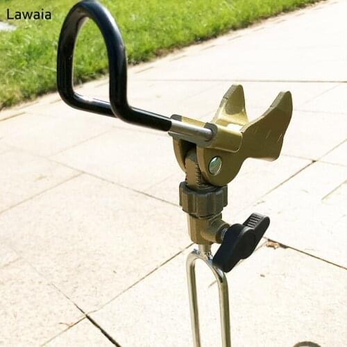 Lawaia Fishing Rods Bracket Dual Fish Rod Holder Purpose Universal Multifunction Plug Thickening Long Bracket Stand Fishing Gear