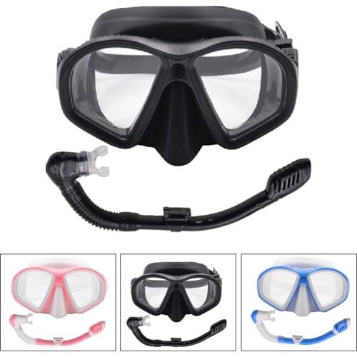Diving Mask Snorkel Set Anti-Fog HD Tempered Glass Diving Supplies Safe and waterproof Swimming Equipment For Kids