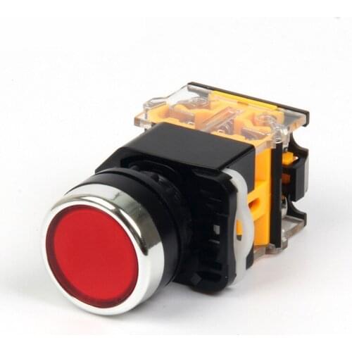 LA38 Momentary Push button switch Round 22mm Flat Click Switches Industrial equipment Electrical Equipment Supplies