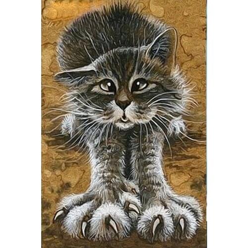 Home Decor DIY 5D Diamond Embroidery "Long-legged cat" Cross Stitch Set Animal diamond Painting Resin Hobby Craft gift LG2425
