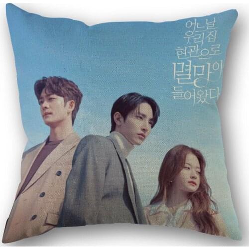 Nice Doom At Your Service Pillowcase Cotton Linen Fabric Square Zipper Pillowcase 45X45cm Wedding Decorative Pillow Cover