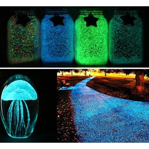 2020 New Fish Tank Noctilucent Sand Night Luminous Dark Bright Glow Fluorescent Particles Aquarium Fish Tank Decoration