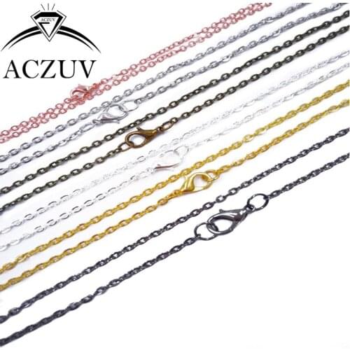 Wholesale Lot 120piece 2mm Silver/Gold/Bronze/Rhodium/Black/Gunmetal Metal Flat Cable Chain Necklaces Jewelry Link Connector