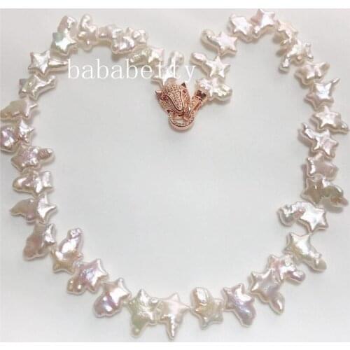 Wholesale Freshwater AAA 10X16MM Natural white irregular reborn keshi pearl Necklace