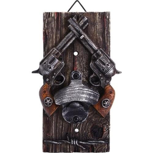 Beer Opener High Vintage Western Bar Wall Decor Bottle Opener Decoration Wall Hanger Can Opener Creative Gift Durable