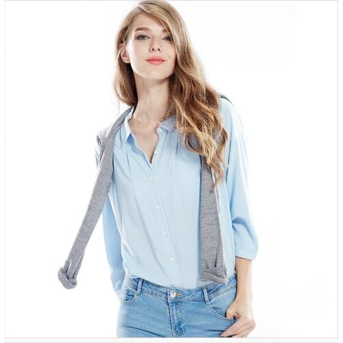 Obrix Casual Light Woven Female Shirt Classic Style For Women