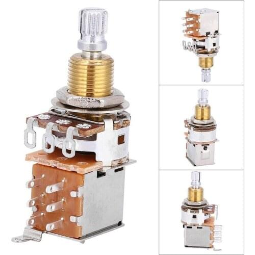 Push Pull Pot Switch Guitar Potentiometer Audio Volume Tone Split Shaft Control Switch with Nuts Washers Guitar Parts