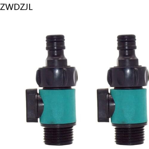 Garden tap male 3/4 irrigation valve 5/8" waterstop connectors Car wash Quick Connector Adapter irrigation Mini Valve12pcs