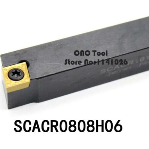 SCACR0808H06 8*8mm Metal Lathe Cutting Tools Lathe Machine CNC Turning Tools External Turning Tool Holder S-Type SCACR/L