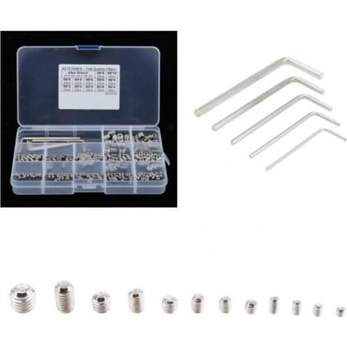 Hexagon Hex Socket Set Screw Flat Point Allen Head Grub Screw M3/M4/M5/M6/M8 Stainless Steel Headless Set Screw