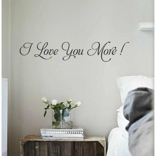 I Love You More Wall Decal Poster Removable Vinyl Wall Stickers For living Room Home Decoration Decor Wall Art Poster S-858