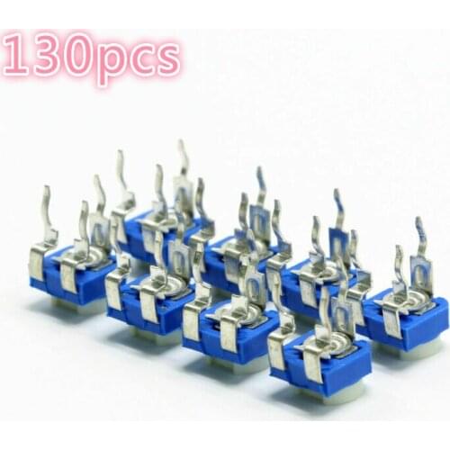 13 values 130pcs blue and white Trimmer Potentiometer variable resisto Variable Resistor potentiometer Assorted Kit