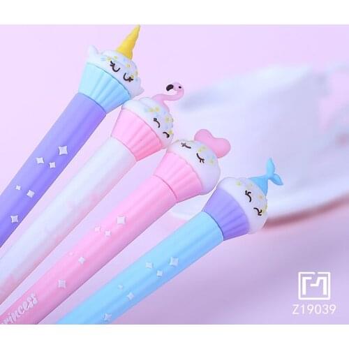 48pcs/set Cake Pen Gel Ink Office Supplies Stationery Princess Wind Silicone Gel Pen Lovely 0.5mm Gel Ink Pen Wholesale