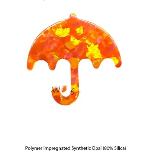 50pcs/lot 12.4x12mm unique Hollow Umbrella Opal Synthetic Hollow Fire Opal for Jewelry Necklace