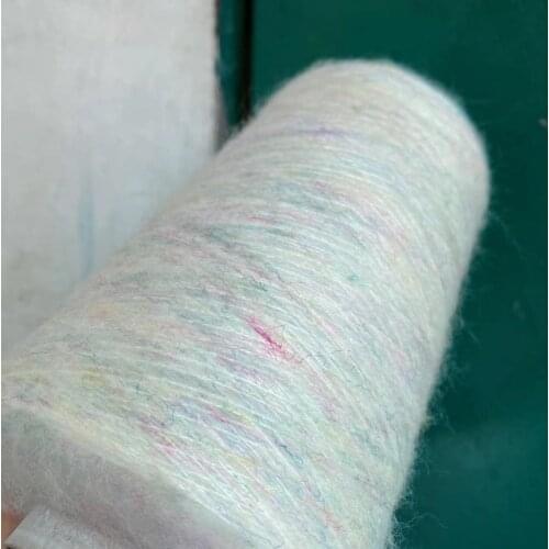 500g Mohair Blended Yarn For Knitting Acrylic Yarn Crochet threads White colourful yarn Baby chunky knit sweater yarn scarf ZL64