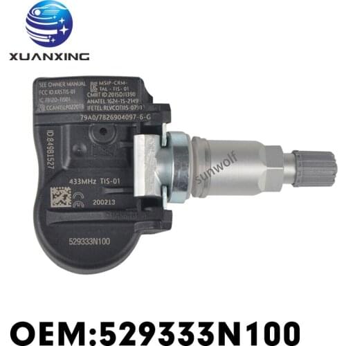 529333N100 Tire Pressure Sensor Monitoring System 433MHZ TPMS for Kia Sorento for Hyundai Accent Genesis Coupe 2014-2017