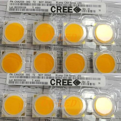 5PCS Original Cree CXA 2530 CXA2530 CRI93-95 Warm White 3000K 60W COB Led Emitter Lamp Chips Light Free Sshipping