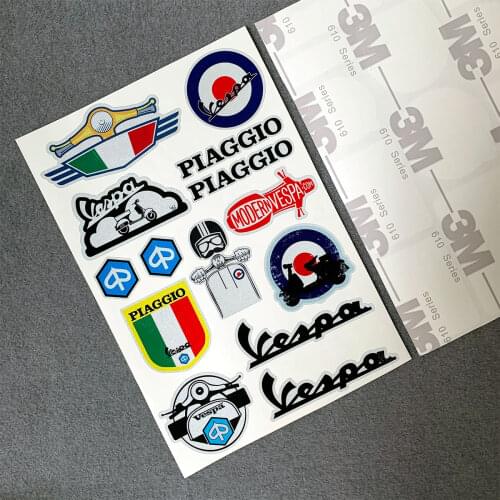For PIAGGIO VESPA GTS GTV LX LXV LT PX PRIMAVERA 50 125 150 200 250 300 300ie Decals Motorcycle Vinyl Stickers 3M reflective